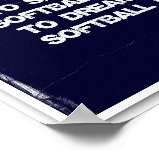 Poster Citations de softball Blue Collage 9-12 (Coin)