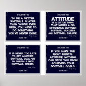 Poster Citations de softball Blue Collage 9-12 (Devant)