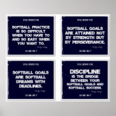 Poster Citations de softball Collage bleu 5-8 (Devant)