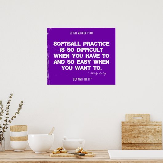 Poster Citations de softball dans Threads 008 (Cuisine)