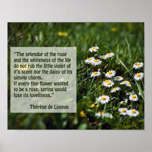 Poster Citations de St Therese (Devant)