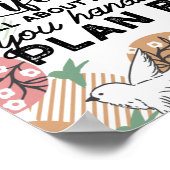 Poster Citations de vie et Motif de la nature géométrique (Coin)