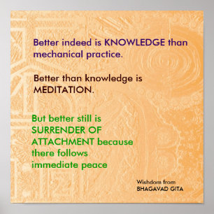 Poster Citations de WISDOM de Bhagavad Gita