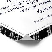 Poster Citations d'encouragement de la Bible Gris Noir (Coin)