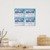 Poster Citations d'exercice avec oiseaux et collage du ci (Cuisine)