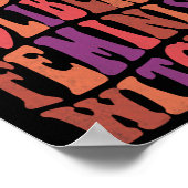 Poster Citations d'Halloween féministes sorcières libéral (Coin)