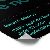 Poster Citations d'Obama (Coin)