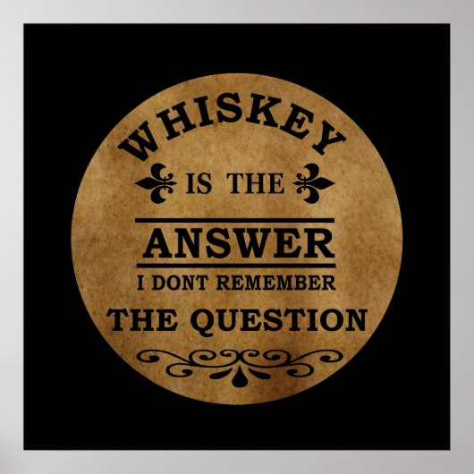 Poster citations drôles de whisky vintage (Devant)