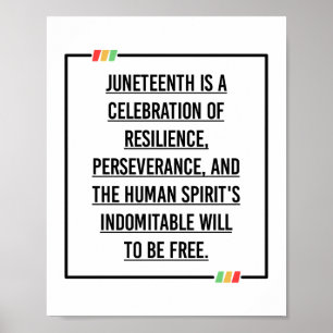 Poster Citations du 11° siècle, Liberté des Africains-Amé