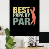 Poster Citations grand-père | Best Papa By Par Golf (Bureau à domicile)