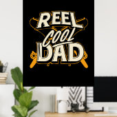 Poster Citations grand-père | Papa Cool de pêche (Bureau à domicile)