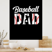 Poster Citations grand-père | Papa du baseball (Cuisine)