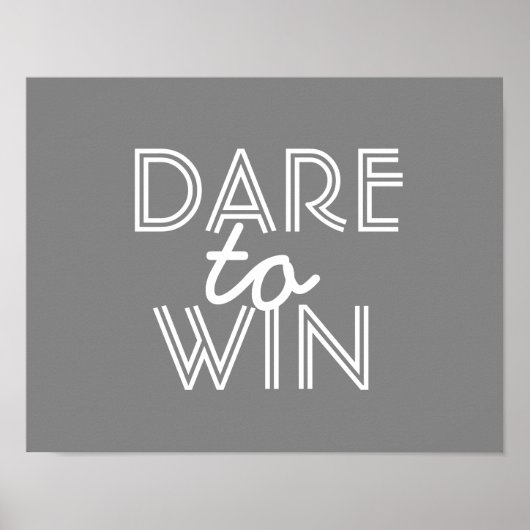 Poster citations inspirantes oser gagner (Devant)