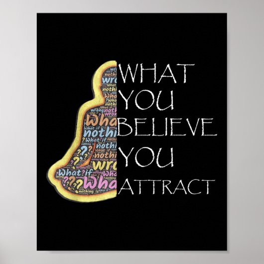 Poster Citations Inspirationnelles Ce Que Vous Croyez Att (Devant)