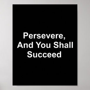 Poster Citations Inspirationnelles - Persévérantes Et Vou