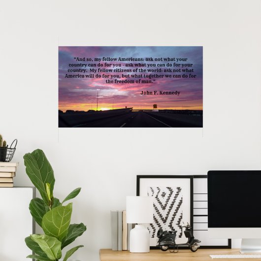 Poster Citations JFK (Bureau à domicile)