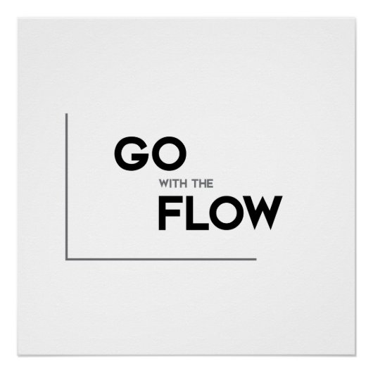 Poster Citations MODERNES : aller avec le flux (Devant)