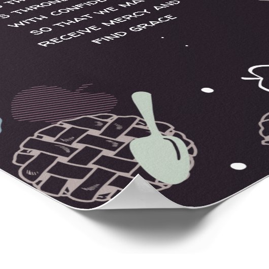 Poster Citations modifiables Baking Apple pie caricature (Coin)