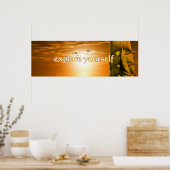 Poster citations motivantes et inspirantes explorez-vous (Cuisine)