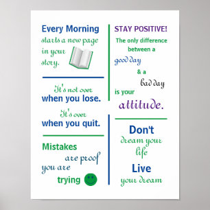 Poster Citations motivationnelles Accueil ou classe
