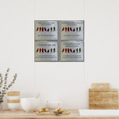 Poster Citations motivationnelles de gymnase : Oiseaux et (Cuisine)