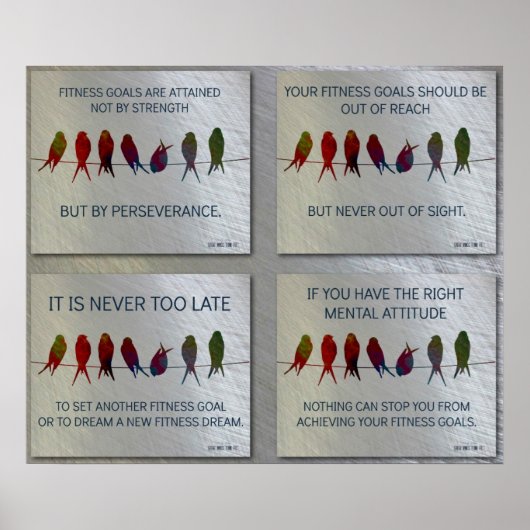 Poster Citations motivationnelles de gymnase : Oiseaux et (Devant)
