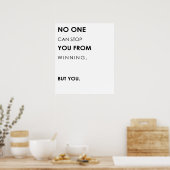 Poster Citations motivationnelles sur la réussite et la v (Cuisine)