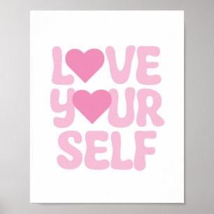 Poster Citations Pink Love Yourself