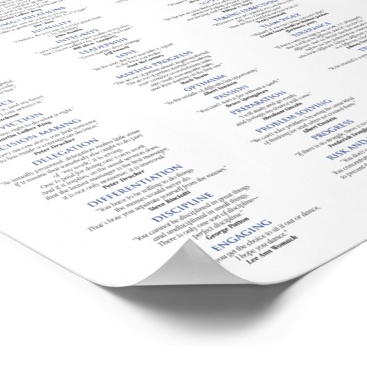 Poster Citations pour gestionnaires et dirigeants (Coin)