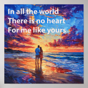 Poster Citations romantiques de la Saint-Valentin