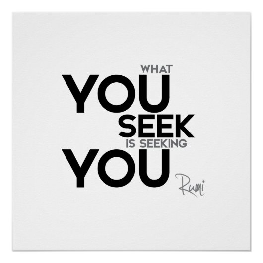 Poster CITATIONS : Rumi - Vous Vous Recherchez (Devant)