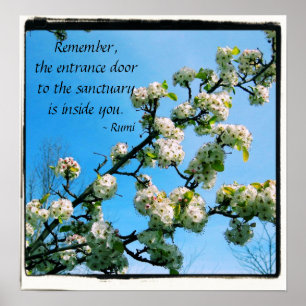 Poster Citations Sage Floral Printemps