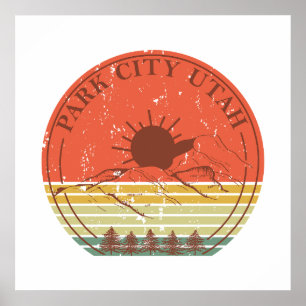 Poster Cité de Park Utah vintage