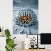 Poster Cité Futuriste Dôme Gelé (Bureau à domicile)