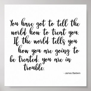 Poster citeert James Baldwin