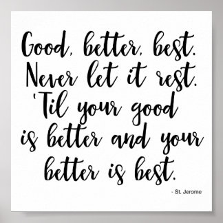 Poster citeert St. Jerome - Self Improvement