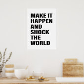 Poster Citer Art Succès Conseils de vie Word Texte Art T- (Cuisine)