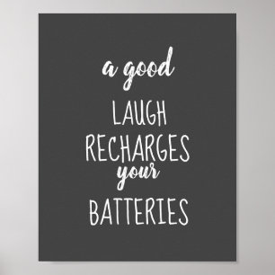 Poster citer la typographie murale un bon rire
