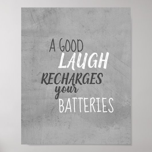 Poster citer la typographie murale un bon rire (Devant)