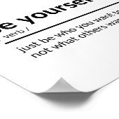 Poster Citer Sur Le Fait D'Être Toi-Même (Coin)