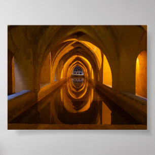 Poster Citerne de l'Alcazar royal de Séville
