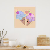 Poster Cités de crème glacée (Cuisine)