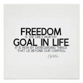 Poster CITES : Epictetus : Liberté : un objectif digne (Devant)