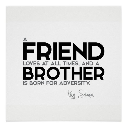 Poster CITES : Le roi Salomon : Un ami aime en tout temps (Devant)