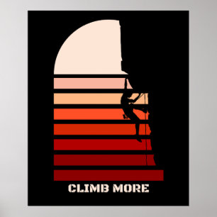 Poster Citez la citation de l'escalade rétro vintage grim