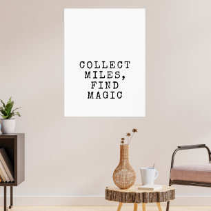 Poster Citez un voyage magique en accumulant des miles