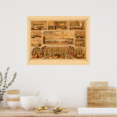 Poster Citizens Volunteer Hospital par P.S. Duval 1862 (Cuisine)