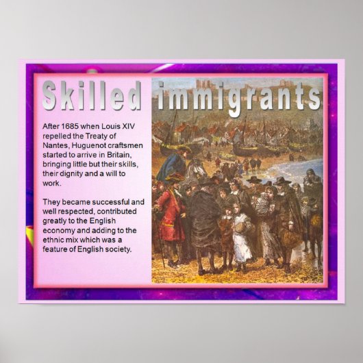 Poster Citoyenneté, Immigration, immigrants qualifiés (Devant)