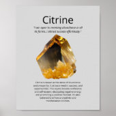 Poster Citrine Crystal Signification (Devant)