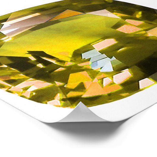 Poster Citrine Gemstone Jaune (Coin)